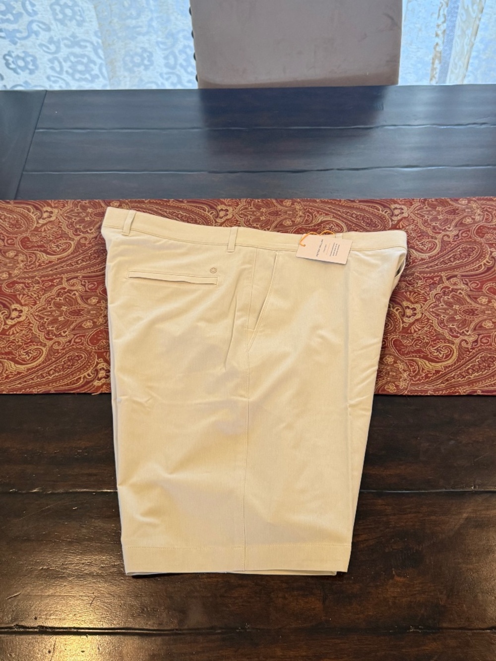 Peter Millar Men's Size 35 Sand Shackleford Hybrid Shorts $108